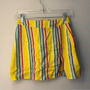 Yellow Summer Stripped Skirt / Short